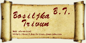 Bosiljka Trivun vizit kartica